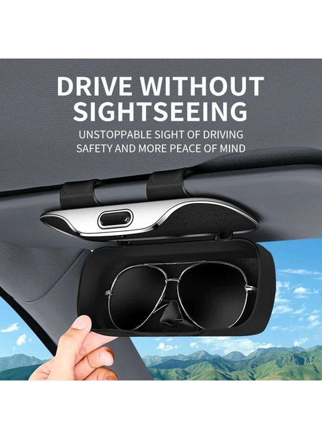 Gray Sports Car Sun Visor Glasses Case Fashion Storage Gift for Men Women - Image 4